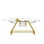 Kosmetikstuhl 557G mit Tabletts, gold und weiß – Bild 7