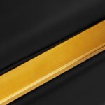 Gabbiano Acri Friseurstuhl, schwarz mit goldenem Fuß. – Bild 7
