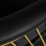 Schwarzer Friseurstuhl von Gabbiano Lille mit goldenem Gestell? – Bild 7