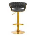 4Rico Barhocker QS-B313a Samtgrau – Bild 3