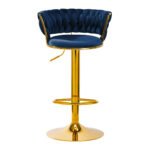 4Rico Barhocker QS-B313a marineblauer Samt – Bild 3