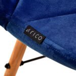 4Rico Skandinavischer Stuhl QS-186 Samt Marineblau – Bild 7