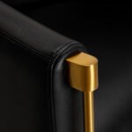 Schwarzer Friseurstuhl von Gabbiano Burgos mit goldenem Gestell – Bild 5