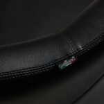 Schwarzer Friseurstuhl von Gabbiano Burgos mit goldenem Gestell – Bild 7