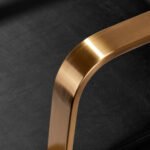 Schwarzer Friseurstuhl von Gabbiano Porto mit goldenem Fuß – Bild 6