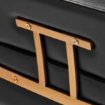 Schwarzer Friseurstuhl von Gabbiano Porto mit goldenem Fuß – Bild 8