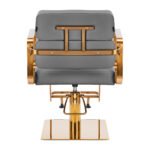 Grauer Friseurstuhl von Gabbiano Porto mit goldenem Fuß? – Bild 4