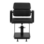 Gabbiano Porto Friseurstuhl, schwarz, mit schwarzem Gestell – Bild 3