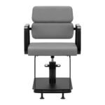 Gabbiano Porto Friseurstuhl, grau, mit schwarzem Gestell – Bild 3