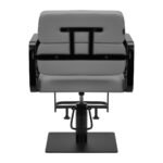 Gabbiano Porto Friseurstuhl, grau, mit schwarzem Gestell – Bild 4