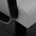 Gabbiano Porto Friseurstuhl, grau, mit schwarzem Gestell – Bild 6