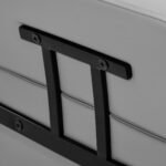 Gabbiano Porto Friseurstuhl, grau, mit schwarzem Gestell – Bild 7