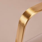 Gabbiano Porto Friseurstuhl in Beige mit goldenem Fuß – Bild 5