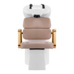 Gabbiano Porto beige und goldfarbene Friseurwaschstation – Bild 3