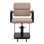 Gabbiano Porto Friseurstuhl in Beige mit schwarzem Gestell – Bild 3