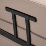 Gabbiano Porto Friseurstuhl in Beige mit schwarzem Gestell – Bild 7