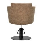 Gabbiano Roma Friseurstuhl „Altes Leder“ Braun – Bild 4