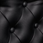 Gabbiano Berlin Friseurstuhl, schwarz mit goldenem Fuß. – Bild 7