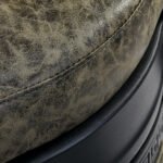 Gabbiano Präsident „Old Leather“ grüner Friseurstuhl – Bild 9