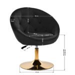 4Rico QS-BL12G Drehsessel, Samt, schwarz – Bild 9