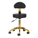 Kosmetikhocker AM-304G gold schwarz – Bild 3