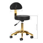 Kosmetikhocker AM-304G gold schwarz – Bild 7