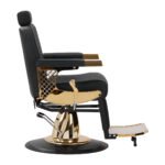 Gabbiano Marcus Friseurstuhl, schwarz mit goldenem Fuß. – Bild 4