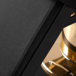Gabbiano Marcus Friseurstuhl, schwarz mit goldenem Fuß. – Bild 12