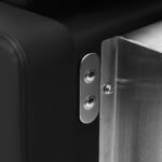 Gabbiano Sylvia elektrischer Friseurwaschtisch mit Fußstütze, schwarz – Bild 8