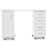 Schreibtisch 2027 weiß zwei Schränke – Bild 2