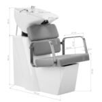 Gabbiano Porto Friseurwaschplatz, grau und silber – Bild 12