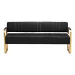 Gabbiano Avila Wartezimmersofa, schwarz und gold – Bild 2