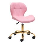 Kosmetikhocker QS-06G gold pink