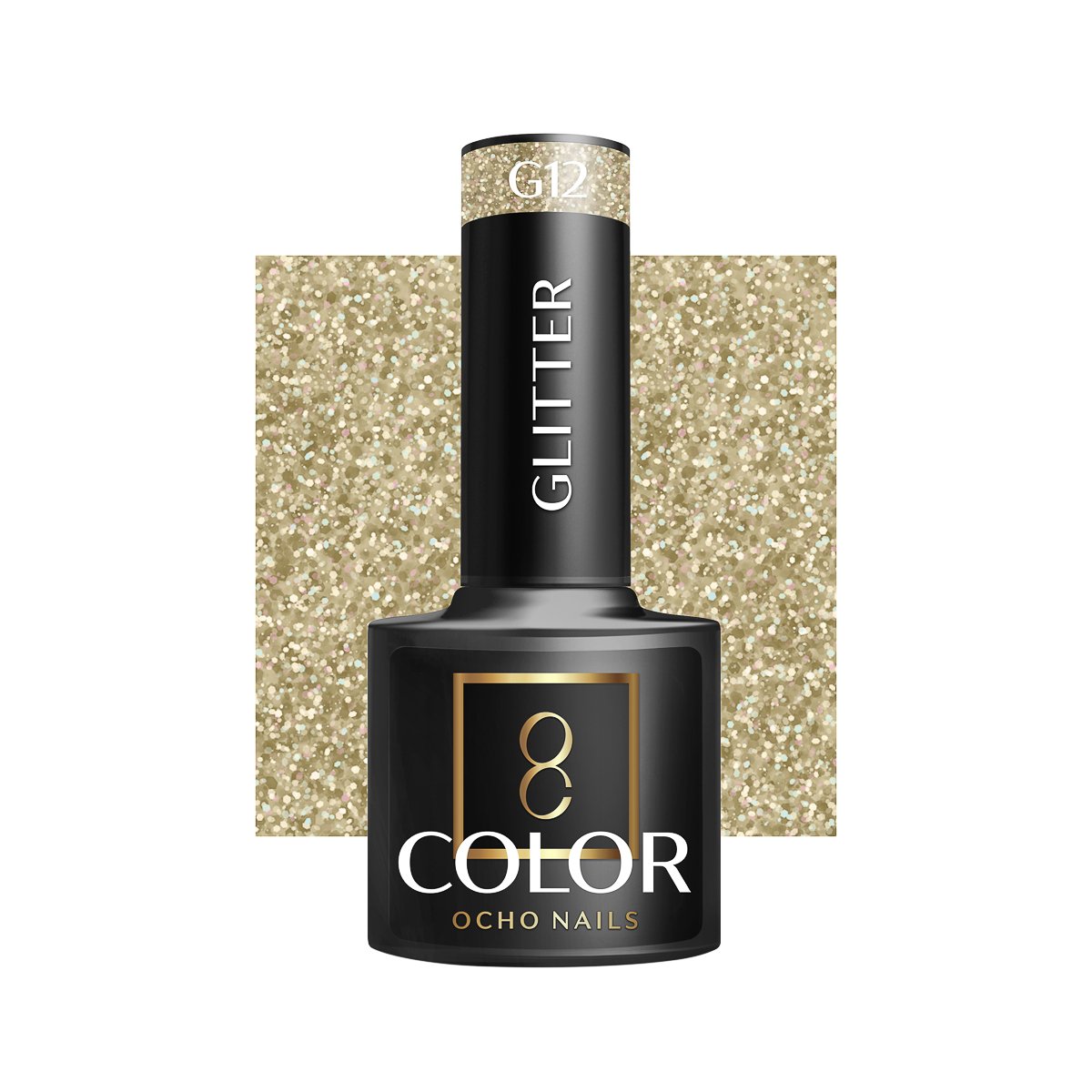 Blank nail polish bottle for mockup design and branding presenta OCHO NAILS Glitzer-Hybrid-Nagellack G12 -5 g – Bild 1