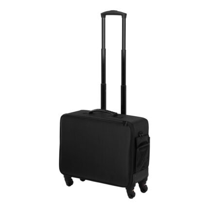 Friseurkoffer auf Rollen, schwarz