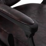 Gabbiano President brauner Friseurstuhl mit schwarzem Gestell – Bild 6