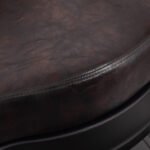 Gabbiano President brauner Friseurstuhl mit schwarzem Gestell – Bild 7