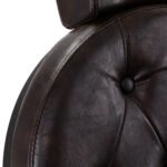 Gabbiano President brauner Friseurstuhl mit schwarzem Gestell – Bild 8