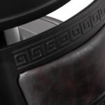 Gabbiano President brauner Friseurstuhl mit schwarzem Gestell – Bild 10