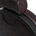 Gabbiano President brauner Friseurstuhl mit schwarzem Gestell – Bild 16