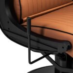 Gabbiano Visionerio hellbrauner Friseurstuhl mit schwarzem Gestell – Bild 6