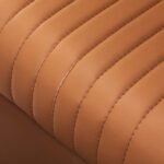 Gabbiano Visionerio hellbrauner Friseurstuhl mit schwarzem Gestell – Bild 8