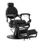 Gabbiano Niccolo Friseurstuhl, schwarz, mit schwarzem Gestell