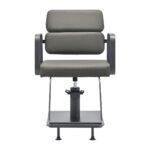 Gabbiano Porto Friseurstuhl in Grau mit grauem Gestell – Bild 3