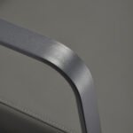 Gabbiano Porto Friseurstuhl in Grau mit grauem Gestell – Bild 5