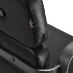 Gabbiano Porto Friseurstuhl, schwarz mit grauem Gestell. – Bild 7