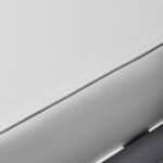 Gabbiano Porto Friseurstuhl, weiß mit grauem Gestell. – Bild 6