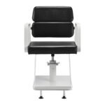 Gabbiano Porto Friseurstuhl, weiß mit schwarzem Gestell. – Bild 2
