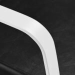 Gabbiano Porto Friseurstuhl, weiß mit schwarzem Gestell. – Bild 5