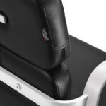 Gabbiano Porto Friseurstuhl, weiß mit schwarzem Gestell. – Bild 6